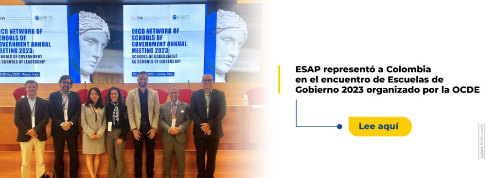 ESAP representó a Colombia en el encuentro de Escuelas de Gobierno 2023 organizado por la OCDE