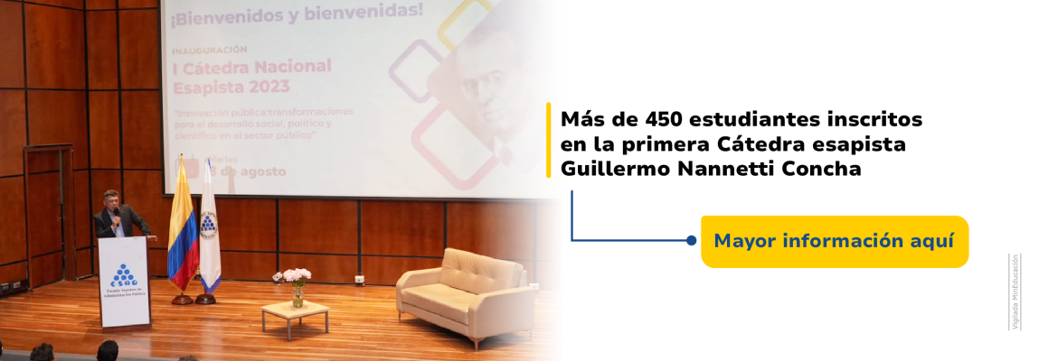 Más de 450 estudiantes inscritos en la primera Cátedra esapista Guillermo Nannetti Concha. Lee mas aquí: