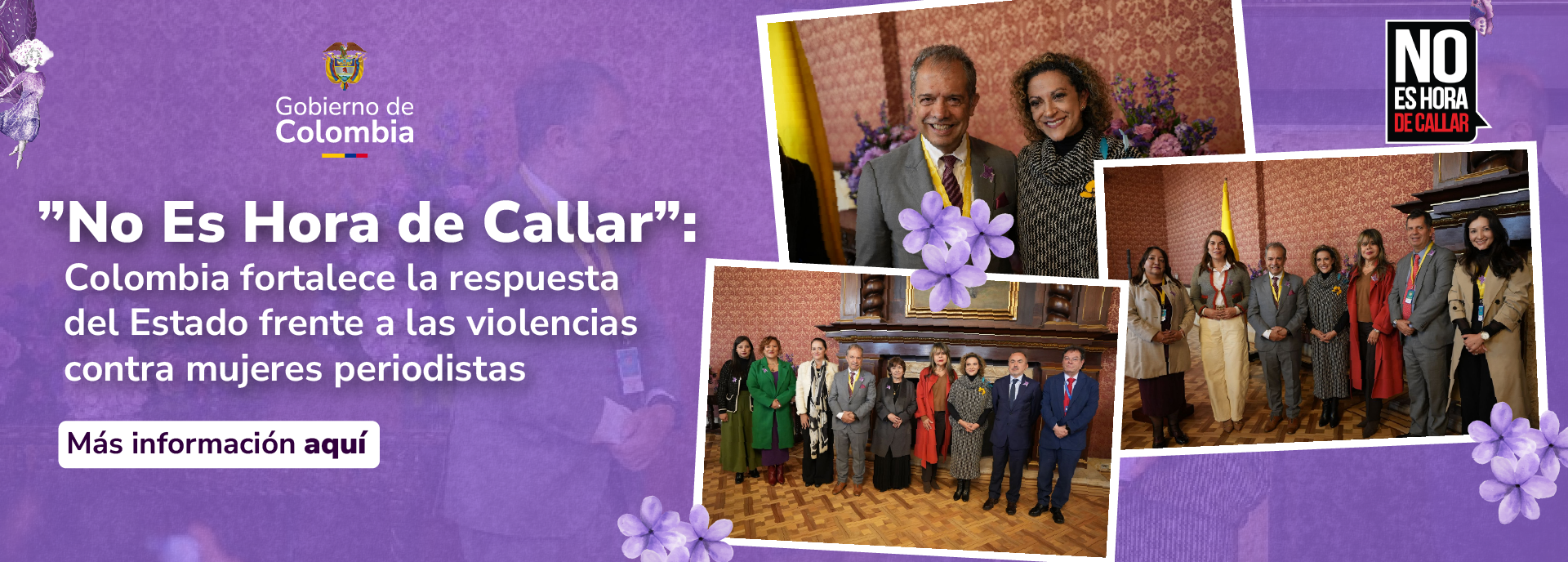“No Es Hora de Callar”: Colombia fortalece la respuesta del Estado frente a las violencias contra mujeres periodistas “No Es Hora de Callar”: Colombia fortalece la respuesta del Estado frente a las violencias contra mujeres periodistas