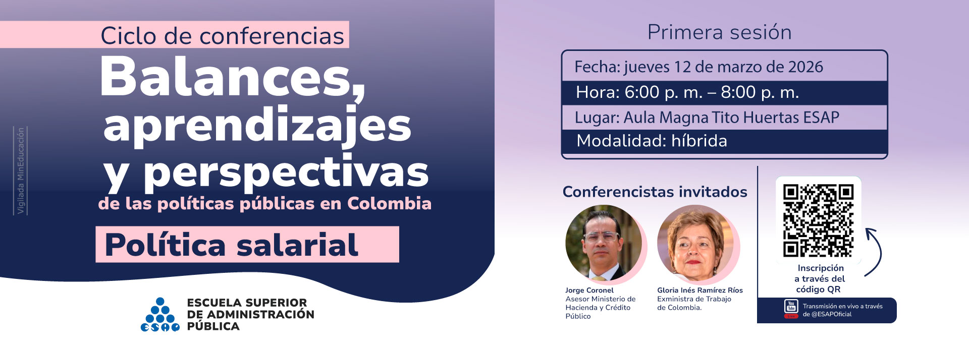 ESAP y la Universidad Nacional ofrecerán ciclo de conversatorios sobre políticas públicas en Colombia