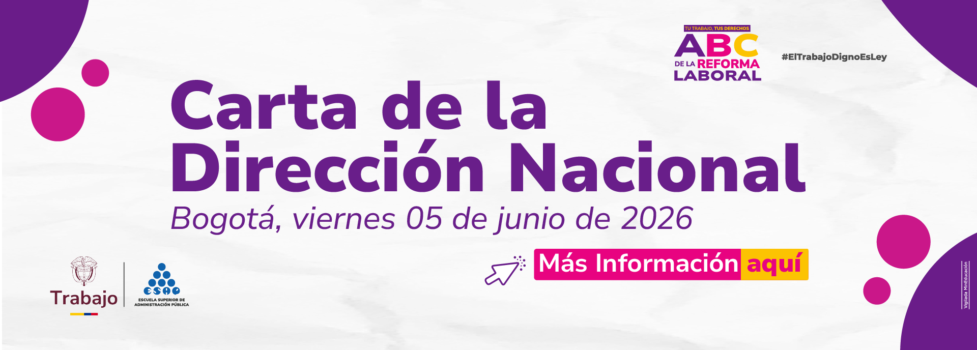 Carta de la Dirección Nacional