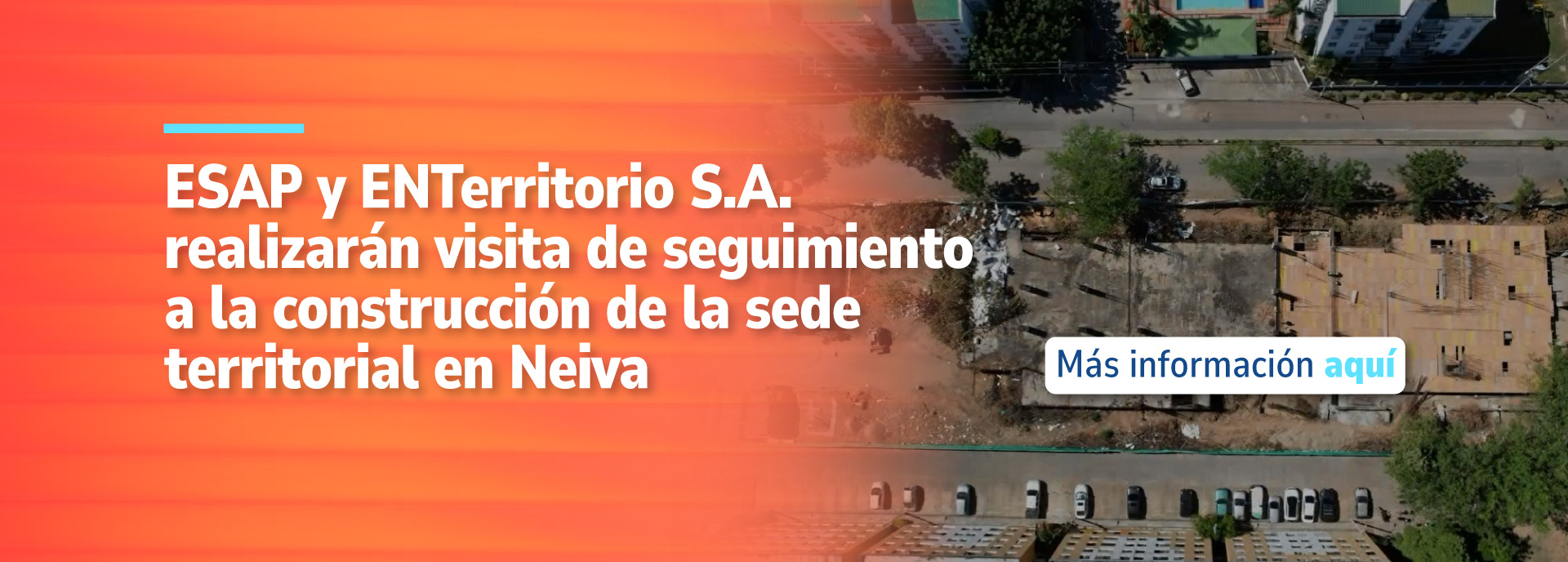 ESAP y ENTerritorio S.A. realizarán visita de seguimiento a la construcción de la sede territorial en Neiva ESAP y ENTerritorio S.A. realizarán visita de seguimiento a la construcción de la sede territorial en Neiva