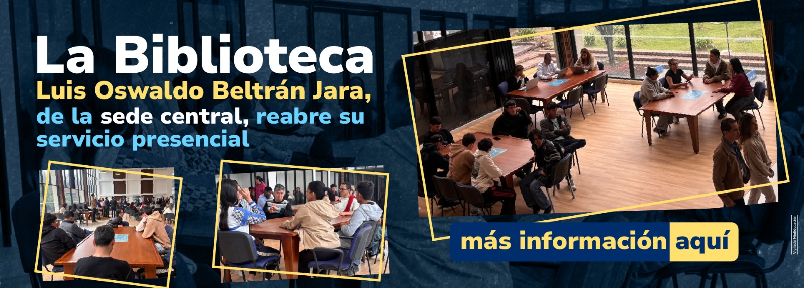 La Biblioteca Luis Oswaldo Beltrán Jara, de la sede central, reabre su servicio presencial