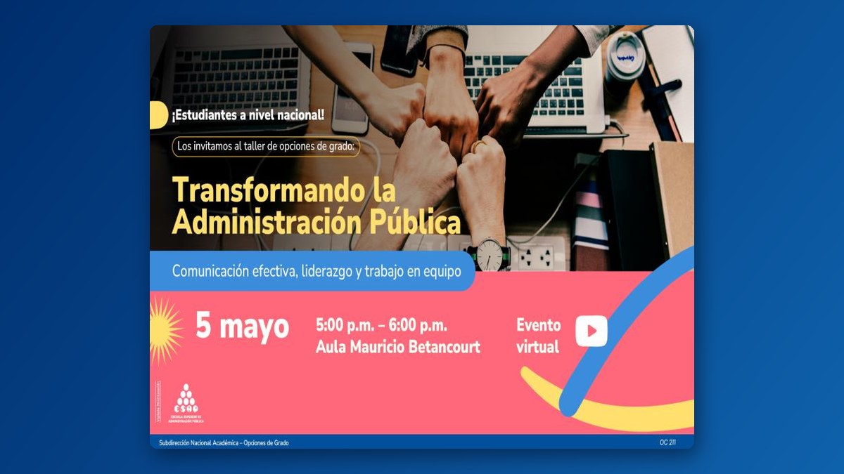 Pieza gráfica del evento Comunicación efectiva, liderazgo y trabajo en equipo