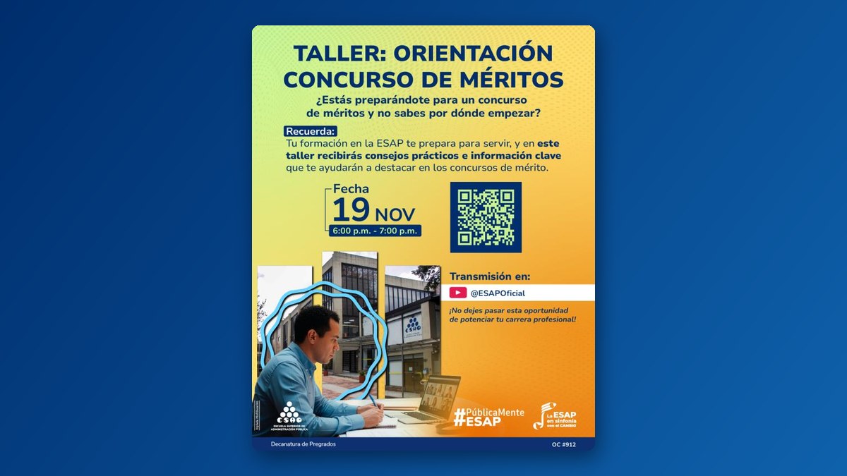 Pieza gráfica del evento Orientación para el concurso de méritos