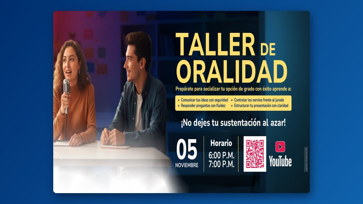 Pieza gráfica del evento Taller de oralidad 2025-2