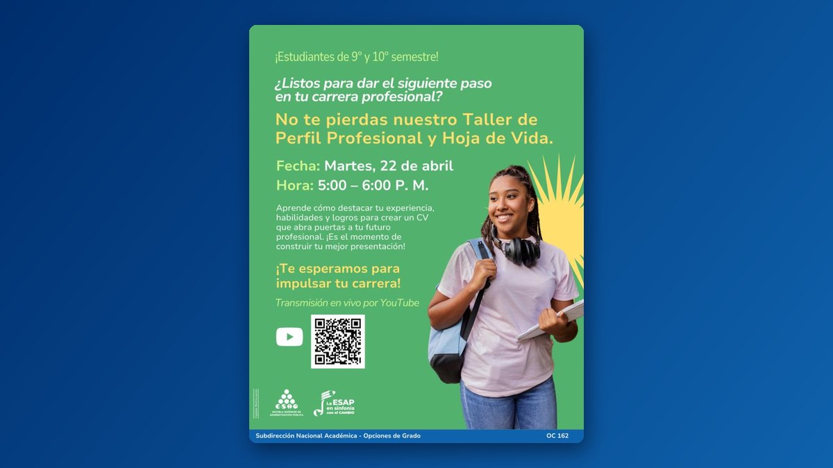 Pieza gráfica del evento Perfil profesional y hoja de vida